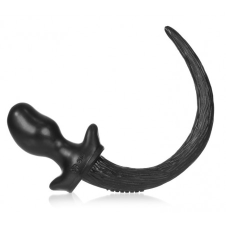 Plug Puppy Tail Pug Noir De Luxe - Avec Queue De Chien De 25 Cm - Dog Training - 8 Cm / Ø 4,4 Cm - Oxballs