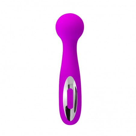 Stimulateur clitoridien Compact - Wand Wade - Violet - Waterproof - Rechargeable - 15 cm / Ø 3,8 cm - Pretty Love