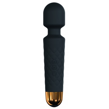 Stimulateur clitoridien Compact - Wand Wanderful - Noir - Waterproof - Rechargeable - 20 cm / Ø 4 cm - Dorcel