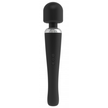 Stimulateur clitoridien De Luxe - Megawand Noir - Tête Flexible - Waterproof - Rechargeable - 29,5 cm / Ø 5,5 cm - Dorcel