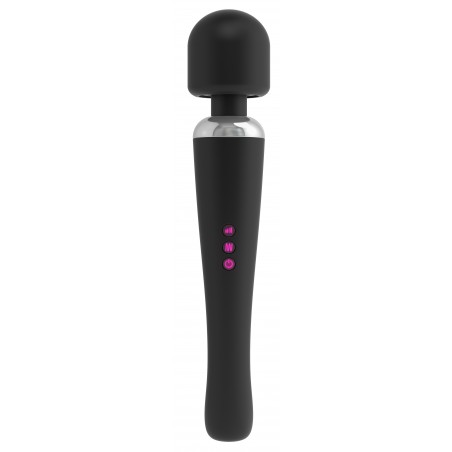 Stimulateur clitoridien De Luxe - Megawand Noir - Tête Flexible - Waterproof - Rechargeable - 29,5 cm / Ø 5,5 cm - Dorcel