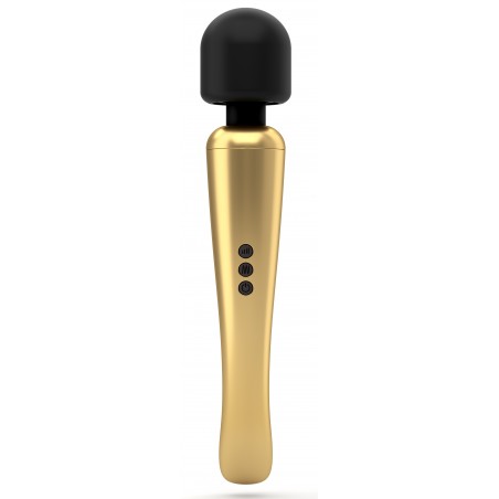 Stimulateur clitoridien De Luxe - Megawand Doré - Tête Flexible - Waterproof - Rechargeable - 29,5 cm / Ø 5,5 cm - Dorcel