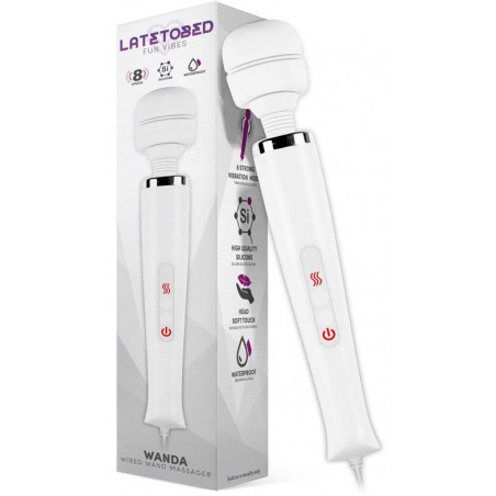 Stimulateur clitoridien - Wand Wanda - Rechargeable Sur Secteur - Waterproof - 31 cm / Ø 5,8 cm - Laletobed