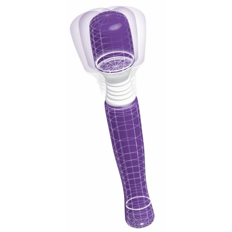 Stimulateur clitoridien - Wand Maxi Wanachi - Violet - Tête Flexible - Waterproof - 23 cm - Pipedream