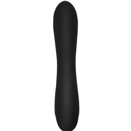 Vibromasseur Point G Ou Clitoridien - Torti Noir - Torsadé - Waterproof - Rechargeable - 17 cm / Ø 3,3 cm - Generique