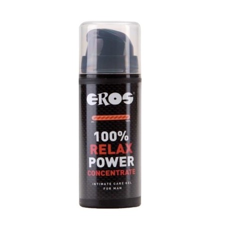 Gel Anal Décontractant - 100% Relax Power Concentrated Men - Relaxant - Pénétration sans douleur - 30 ml - Eros