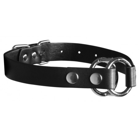 Ecarteur Xtreme Deep - Bouche Ouverte - Spécial Gorge Profonde - 2 Anneaux En Métal - Sangle Ajustable - Ø 3,7 cm - Ouch