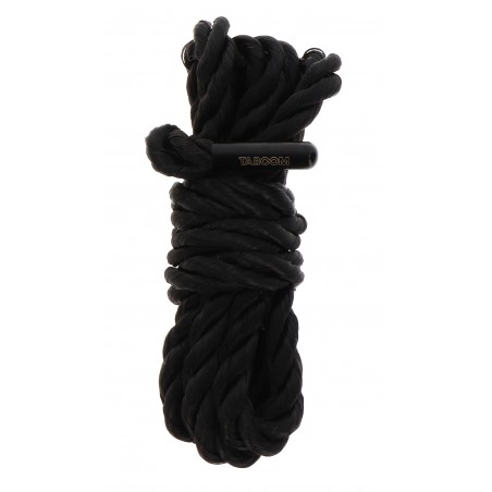 Corde Bondage En Nylon Noir - Shibari - Soumission Et BDSM - 1,5 M / Ø 0,7 Cm - Taboom