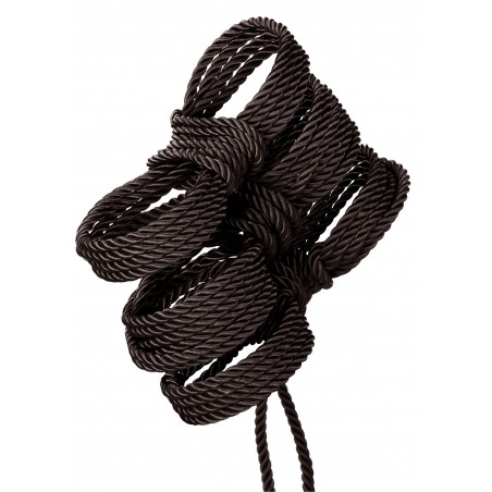 Corde Bondage Boundless - Shibari - Soumission Et BDSM - Coton Et Polyester Noir - 10 M - Calexotics
