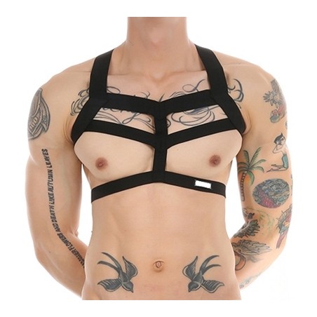 Harnais Multi Band Noir - Extensible - Plusieurs Lanières - Taille Unique - Men Sexy Wear