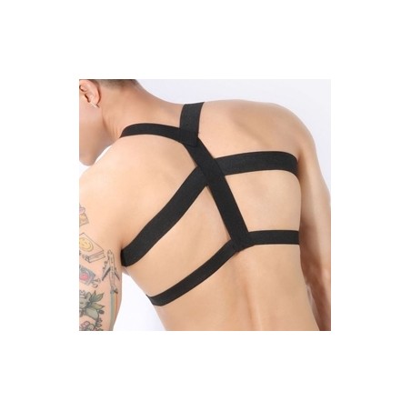 Harnais Multi Band Noir - Extensible - Plusieurs Lanières - Taille Unique - Men Sexy Wear