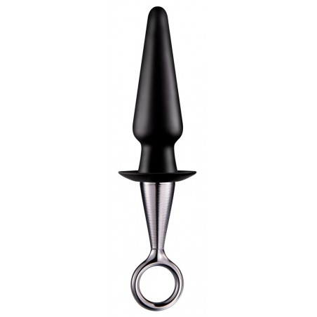 Plug Cone In - Poignée Avec Anneau En Métal - 22 cm / Ø 3,5 cm - Noir - NMC