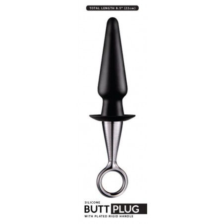 Plug Cone In - Poignée Avec Anneau En Métal - 22 cm / Ø 3,5 cm - Noir - NMC