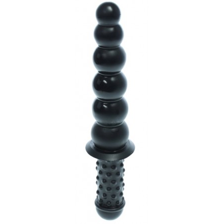 Gode Avec Poignée - Beads Handle - 6 Boules - 21 cm / Ø De 3 cm A 5 cm - Noir - X-Men
