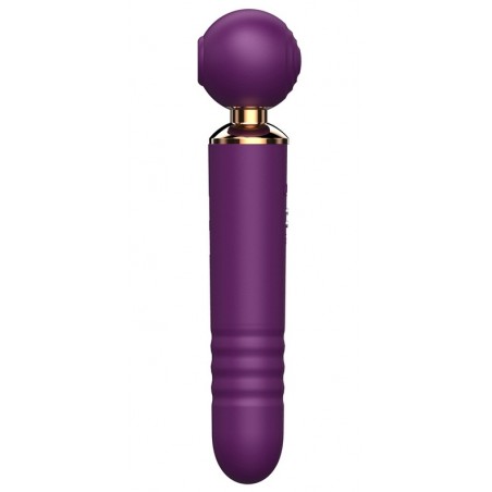 Stimulateur Budding Violet - Va-et-vient / Wand Tapotement / Succion - Waterproof - Rechargeable - 19 cm / Ø 3 cm - My Play Toys