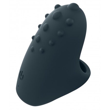 Doigt Vibrant Magic Finger - Stimulateur Clitoridien A Picots Noir - Waterproof - Rechargeable - 5 cm / 2 cm - Dorcel