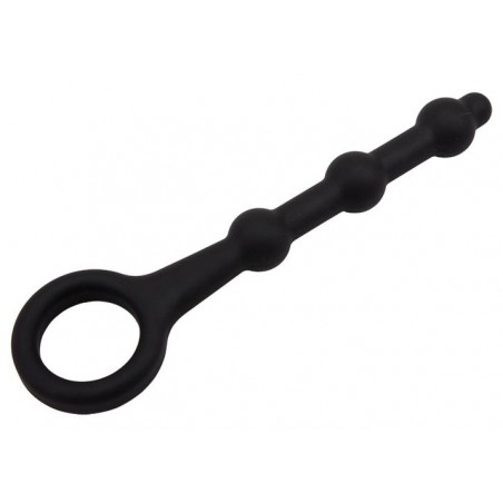 Chapelet Anal Chain Noir - 3 Billes - Flexible - Waterproof - 13 cm / Ø 2 cm - Chisa Novelties