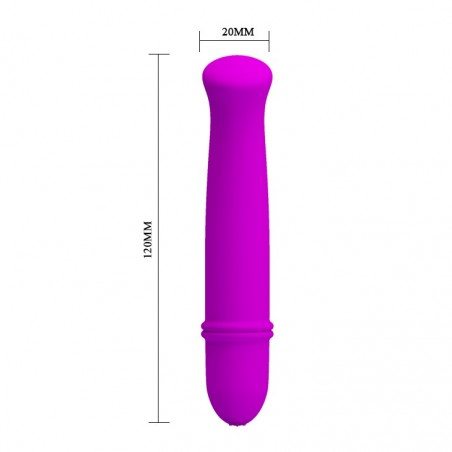 Stimulateur Clitoridien Compact - Antony Violet - Tête Plate - Waterproof - 12 cm / Ø 2 cm - Pretty Love