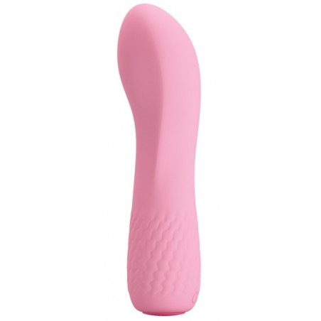 Vibromasseur Ou Stimulateur Compact - Alice Curve Rose - Tête Incurvée - Waterproof - USB - 12 cm / Ø 3 cm - Pretty Love