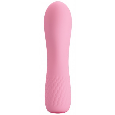 Vibromasseur Ou Stimulateur Compact - Alice Curve Rose - Tête Incurvée - Waterproof - USB - 12 cm / Ø 3 cm - Pretty Love