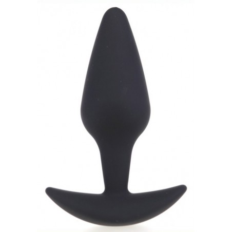 Plug Anal - Basics - Silicone Noir - Taille Small - Waterproof - 7,5 cm / Ø 2,8 cm - Generique