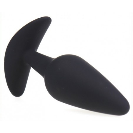 Plug Anal - Basics - Silicone Noir - Taille Small - Waterproof - 7,5 cm / Ø 2,8 cm - Generique