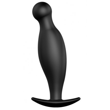 Plug Anal - Bully Noir - Corps Incurvé - Tête Ronde - Waterproof - 11 cm / Ø 3 cm - Pretty Love