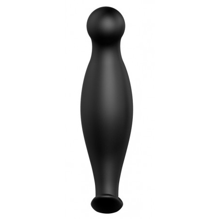 Plug Anal - Bully Noir - Corps Incurvé - Tête Ronde - Waterproof - 11 cm / Ø 3 cm - Pretty Love