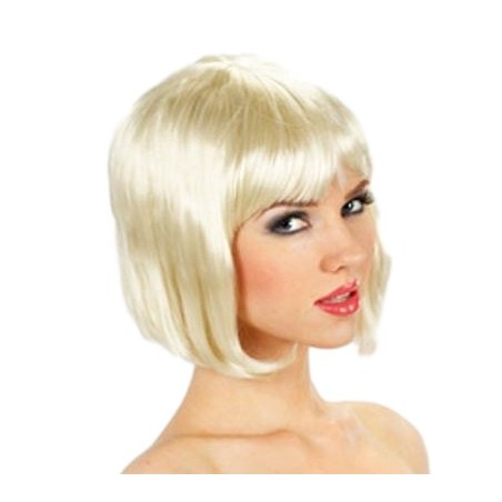 Perruque Laitytia - Coupe Au Carré Avec Frange - Blond Platine - Pour Femmes Et Hommes - 26 cm - Rimba