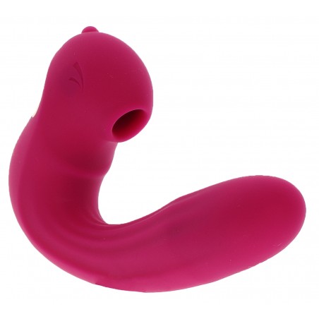 Rabbit - Celestial Fuchsia - Air Pulsé - Vibrations - Waterproof - Rechargeable - 15 cm / Ø 3 cm - Xocoon