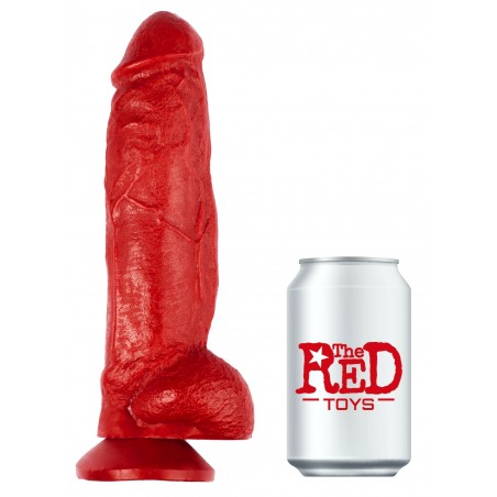 Gode Lois Rouge - Ventouse Ou Harnais - Avec Testicules - 25 cm / Ø 5,8 cm - The Red Toys