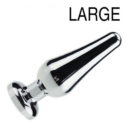 Plug Bijou Anal XL - Rosebud Thermo-Réactif - Strass Transparent - 11,5 cm / Ø 4,2 cm - Generique