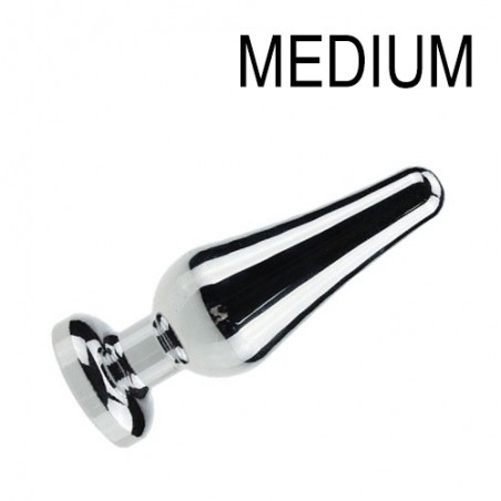 Plug Bijou Anal Médium - Rosebud Thermo-Réactif - Strass Transparent - 10 cm / Ø 3,5 cm - Generique