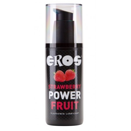 Lubrifiant Power Plus Strawberry - A base d'eau - Comestible - Goût Fraise - 125 Ml - Eros