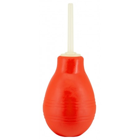 Poire De Lavement Anal Whirling Glow Rouge - 215 Ml - Embout Très Fin Fluo - 7,5 cm / Ø 0,8 cm - Seven Creation