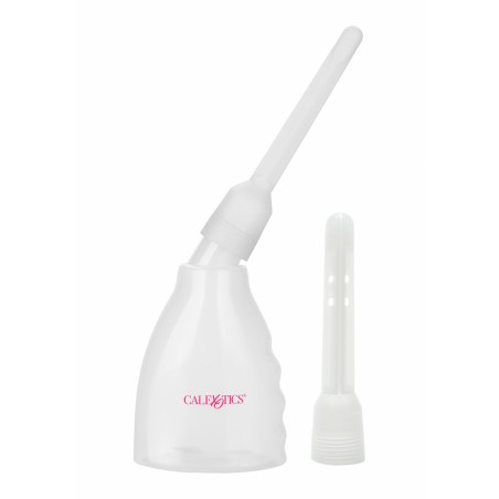 Poire De Lavement Anal Ultimate Douche Transparente - 160 Ml - 2 Embouts A Trous - 9 cm / Ø 1 cm Et 2 cm - Seven Creation
