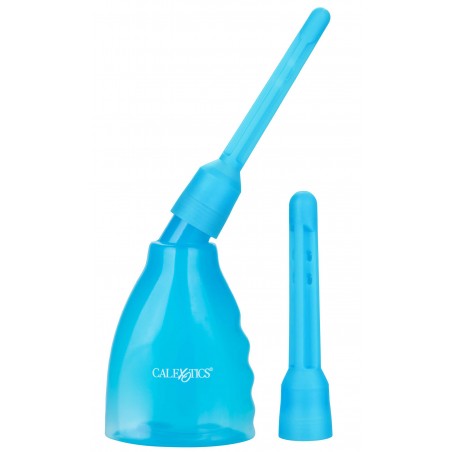 Poire De Lavement Anal Ultimate Douche Bleu - 160 Ml - 2 Embouts A Trous - 9 cm / Ø 1 cm Et 2 cm - Seven Creation