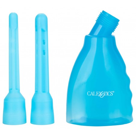 Poire De Lavement Anal Ultimate Douche Bleu - 160 Ml - 2 Embouts A Trous - 9 cm / Ø 1 cm Et 2 cm - Seven Creation