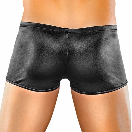 Boxer Satin Up - Noir Satiné - Confortable Et Extensible - Tailles : S / M / L / XL - Male Power