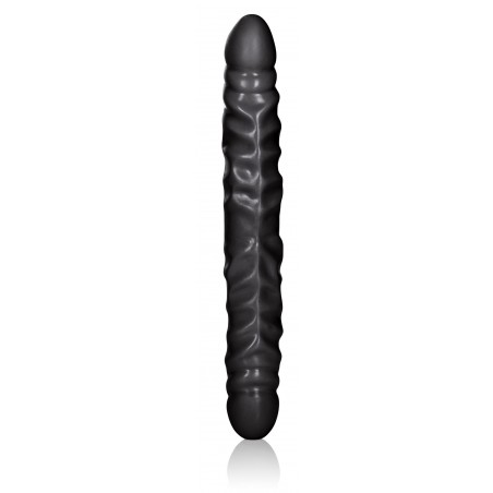 Double Gode Black Jack - Dong En PVC Noir - 30 Cm / Ø 4 Cm - Calexotics