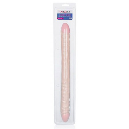 Double Gode Ivory Duo Veined XL - Dong En PVC Chair - 45 Cm / Ø 4 Cm - Calexotics
