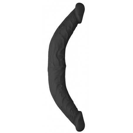 Double Gode Black - Dong En TPE Noir - 36 Cm / Ø 4,5 Cm - Realrock