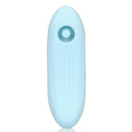 Stimulateur clitoridien A Air Pulsé + Vibrations - Wavie Bleu Et Noir - Rechargeable - 8,5 cm /6,5 cm - Loveline