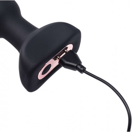 Plug Anal A Percussion - Thrust Up Noir - Télécommandé - Waterproof - Rechargeable - 11 cm / Ø 3,7 cm - Fukr