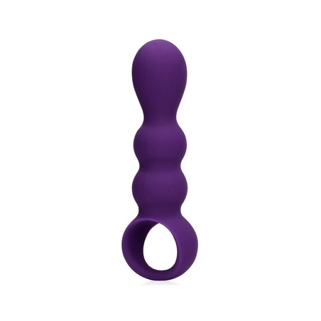 Plug Anal Vibrant Teardrop Shap Violet - 3 Boules - Waterproof - Rechargeable - 12 cm / Ø 2,2 cm à 3,5 cm - Loveline