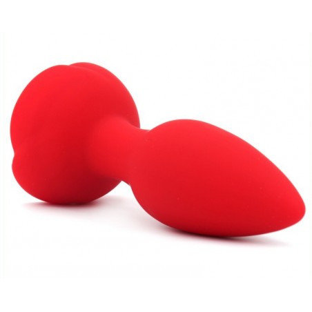 Plug Vibrant - Rosebud Forme De Rose Rouge Télécommandé - Waterproof - Rechargeable - 10 cm / Ø 3,6 cm - MyPlayToys