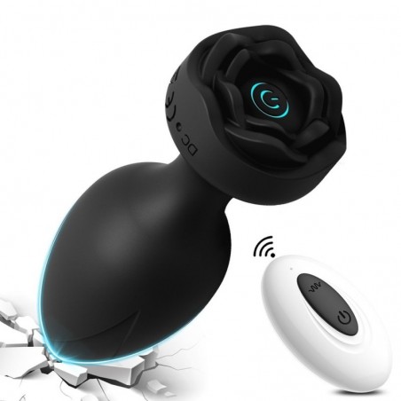 Plug Vibrant - Rosy Bello Noir - Télécommandé - Waterproof - Rechargeable - 8 cm / Ø 3,5 cm - MyPlayToys