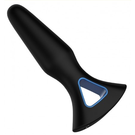 Plug Anal Vibrant Triangle Noir - Forme Lisse - Rechargeable - 10 cm / Ø 3,3 cm - AnalTech