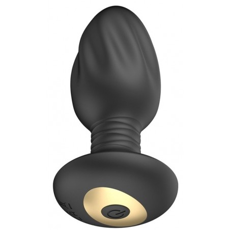 Plug Anal Vibrant Threaded Noir - Télécommandé - Waterproof - Rechargeable - 8 cm / Ø 3,5 Cm - AnalTech