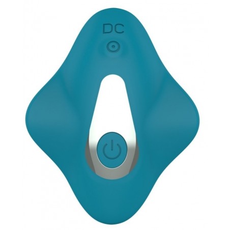 Stimulateur Clitoridien De Culotte Anémone Bleu Canard - Télécommandé - Rechargeable - 7 cm / 5,5 cm - Generique